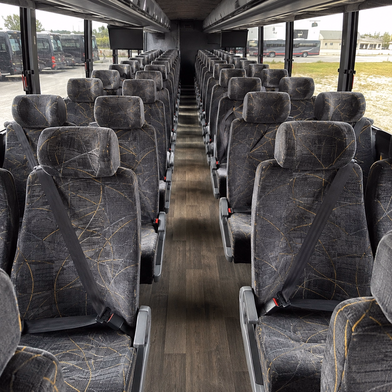 warren charter bus inside