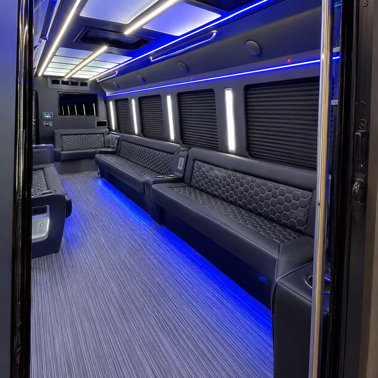 warren party bus rental interior